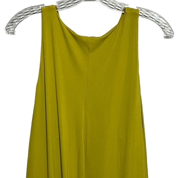 MaxMara chartreuse cowl neck sleeveless midi dress - Picture 7 of 12